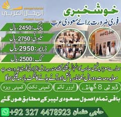 Saudi Arabia Work Vacancies/ Jobs in saudia/ Company Visa Jobs