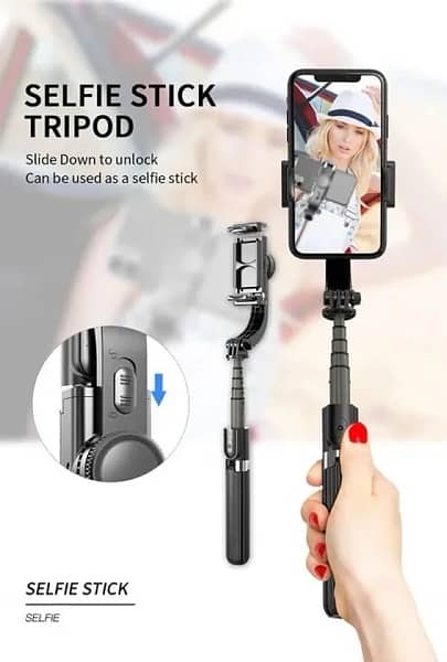 Gimbal Stabilizer for Smartphone,Selfie Stick Tripod 8