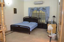 Original Pictures Attached - Beautiful Amazing Furnished Kanal Ground Portion Available for Rent With All House Hold Items Like Bed Sofa Washing Machine Oven Fridge ETC