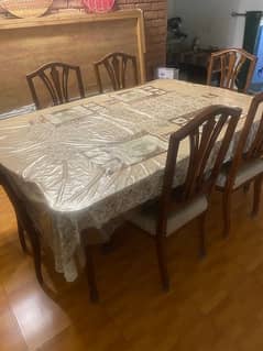 Dining table and 6 chairs for sale