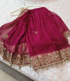 Velvet bridal dress for sale in good condition.