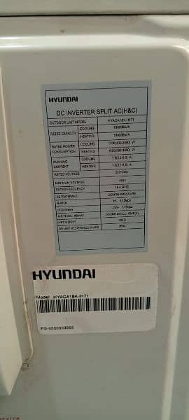 1.5 ton Ac only two years used haundai 2