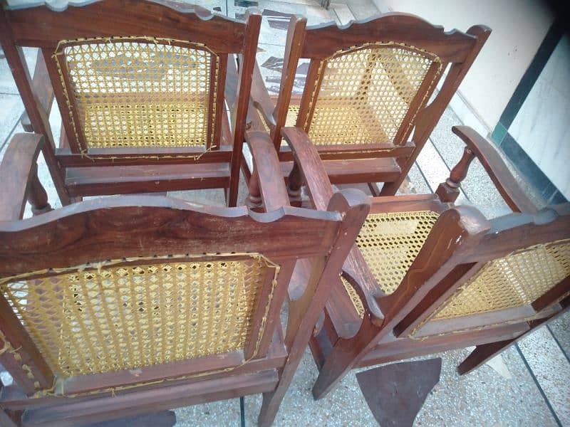 Wooden best Quality chairs With brown polish 2