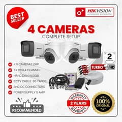 Hikvision 4 CCTV Cameras Package