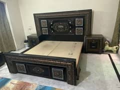 double bed with dressing table