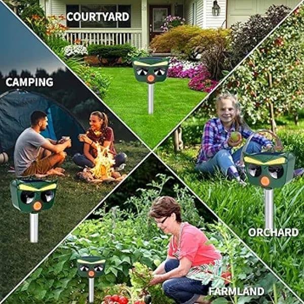 Solar Animal Pest Solar Motion Activated  Outdoor Yard Powerfu 2