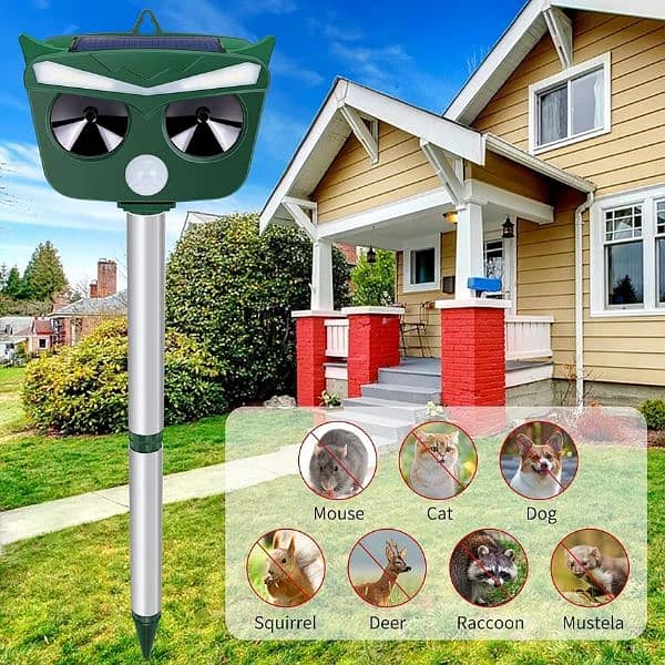 Solar Animal Pest Solar Motion Activated  Outdoor Yard Powerfu 3