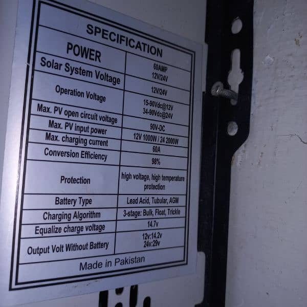 Energy MPPT CHARGE CONTROLLER 60AMP 2