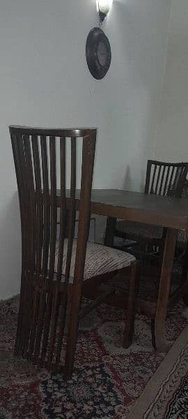 Wooden Dining Table with 4 chairs 1