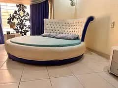 Modern Round Bed with 2 Side Tables | Bed Set | Latest design