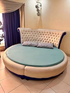 Modern Round Bed with 2 Side Tables | Bed Set | Latest design 1