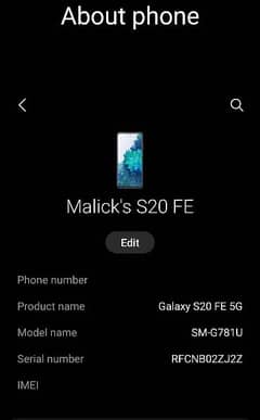 Samsung S20 fe 5g