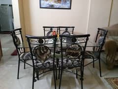 iron 6 seater dining