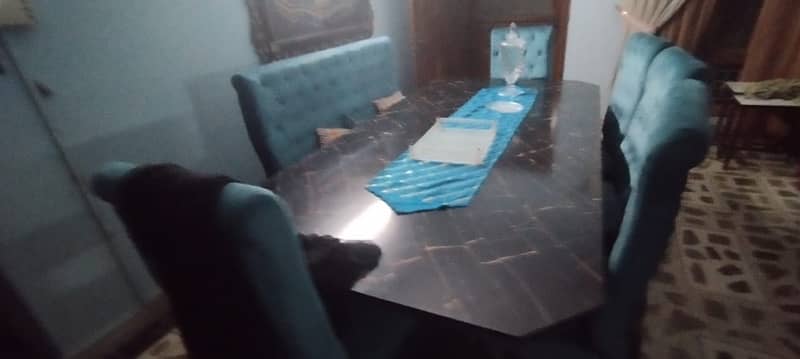 dinning table with sofa chairs 4