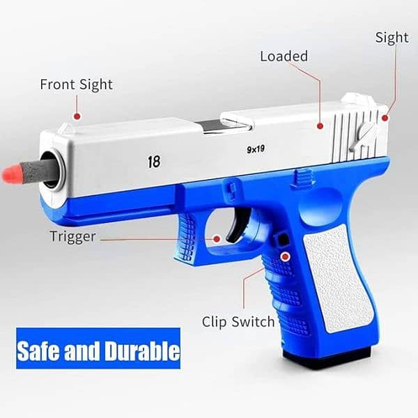 Soft Bullet Realistic Toy Gun For Kids, Toddlers Or Adults 3