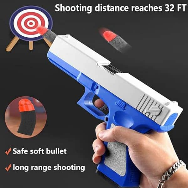 Soft Bullet Realistic Toy Gun For Kids, Toddlers Or Adults 4