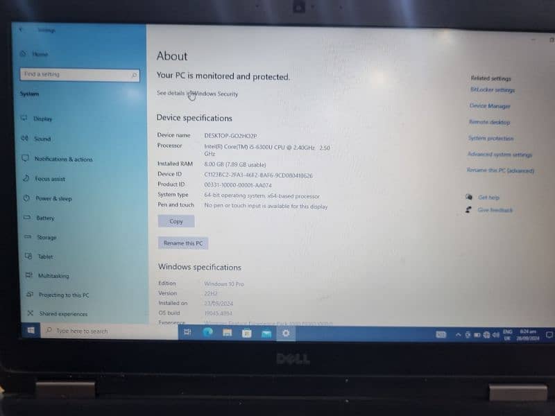 Dell i5 6th generation v pro 3