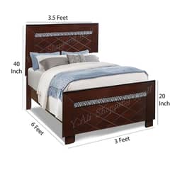 Elegant Kikar Wood Bed | Single 6x3 ft for Lasting Durability