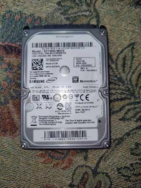 Hard Drive 1000GB (1TB) with 100% Health 1