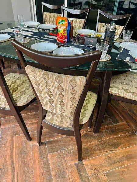 8 seater dining / Glass top Dining with chairs / Luxury Dining Table 4