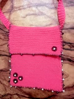 Girls Crochet hand bag  purse