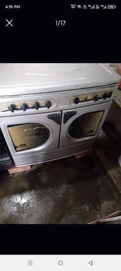 Gas Cooking Range Metal Top 
05 Burner with 2 backing oven