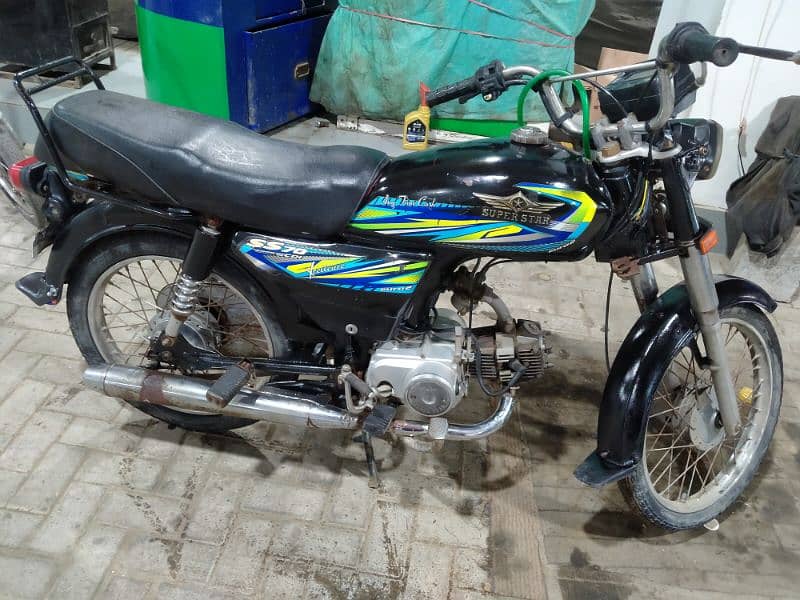 superstar 2021 70cc smart card bike saaf condition 2