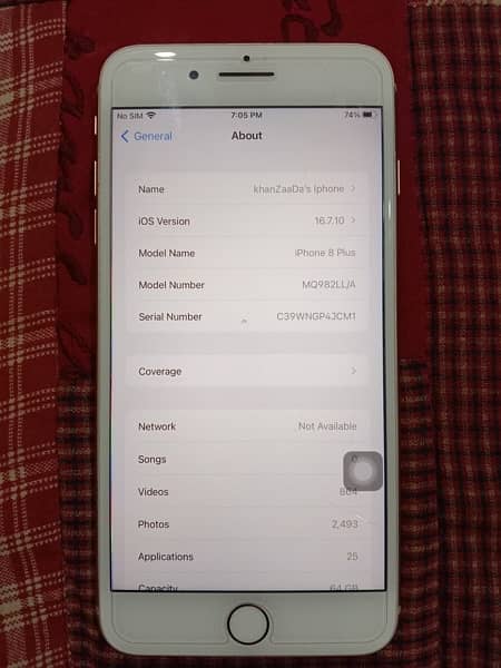 Iphone 8 Plus 64gb Non pta 10/9.9 17