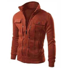 1 pcs man mexican plain fleece jacket Maroon