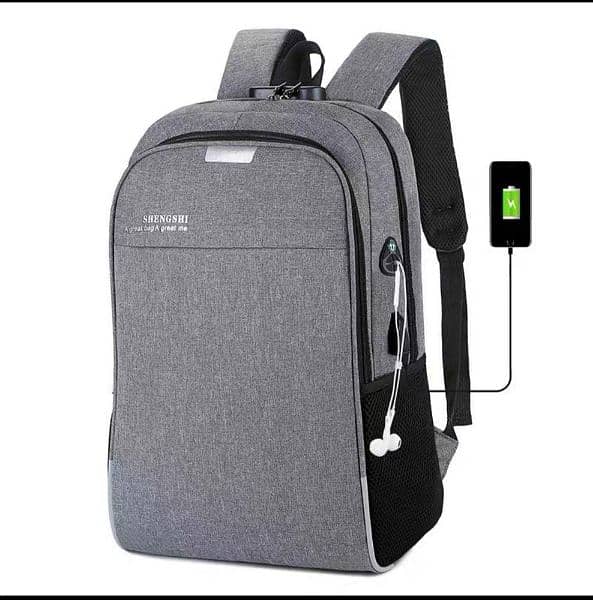 unisex  nylon printed laptop backpack 3