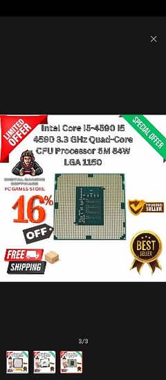 Intel core i5 4590 - 3.3ghz gaming processer.