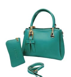 2 Pcs Woman's Leather Hand Bag