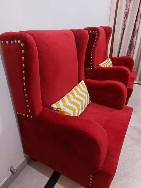 leather valvet sofa 1 seater 2 sofas 10/10 condation 1