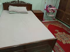 single bed with mattress