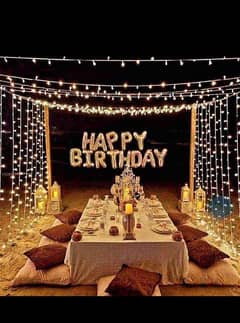 Birthday party office decoration/Light Decor / Masehri Decor Availabl