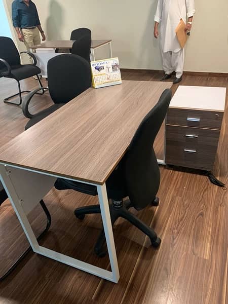 2x Master Offisys Manager Desk with Drawer (no chair) 2