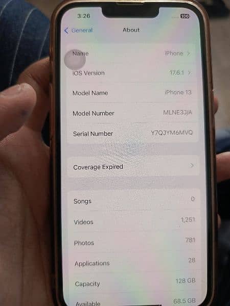 iphone 13,nonpta factory unlock, 128gb, 83battery health 1