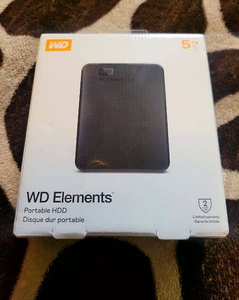 Brand New WD Elements 5TB USB 3.0 Portable External Hard Drive 7