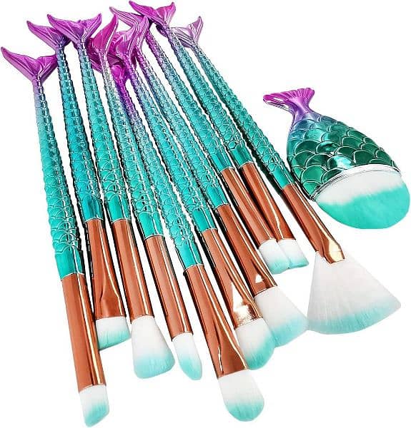 Colorful Fish Tail Makeup Brushes 3