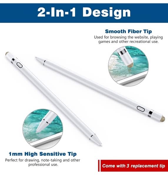 TiMOVO Stylus Pen for iPad with Palm Rejection white 2