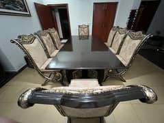 Royal Dining Table with 8 Chairs | Dining Set For sale | Wooden Dining