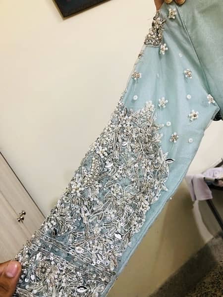 Designer Style Bridal Maxi Ice blue color 5