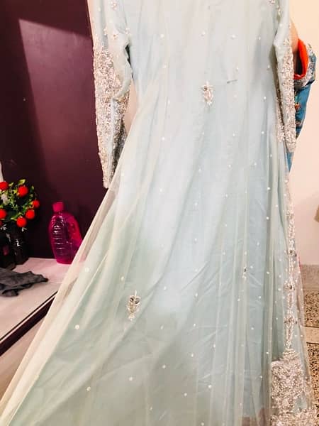 Designer Style Bridal Maxi Ice blue color 7