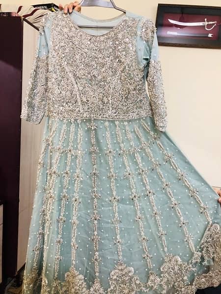 Designer Style Bridal Maxi Ice blue color 9