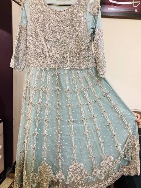 Designer Style Bridal Maxi Ice blue color 10