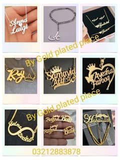 Gold plated Names Necklace Customize 0