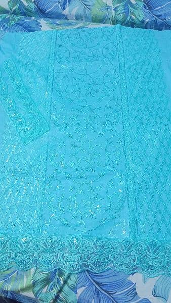 fully heavy embroidery cotton 3 piece suit dupatta price nigotiable 8