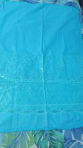 fully heavy embroidery cotton 3 piece suit dupatta price nigotiable 10