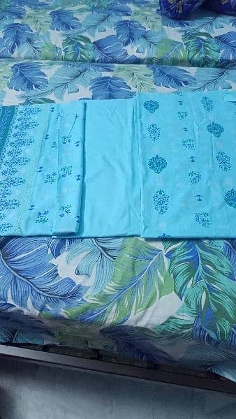 fully heavy embroidery cotton 3 piece suit dupatta price nigotiable 17