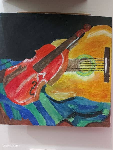 Guitar chords still life painting 0